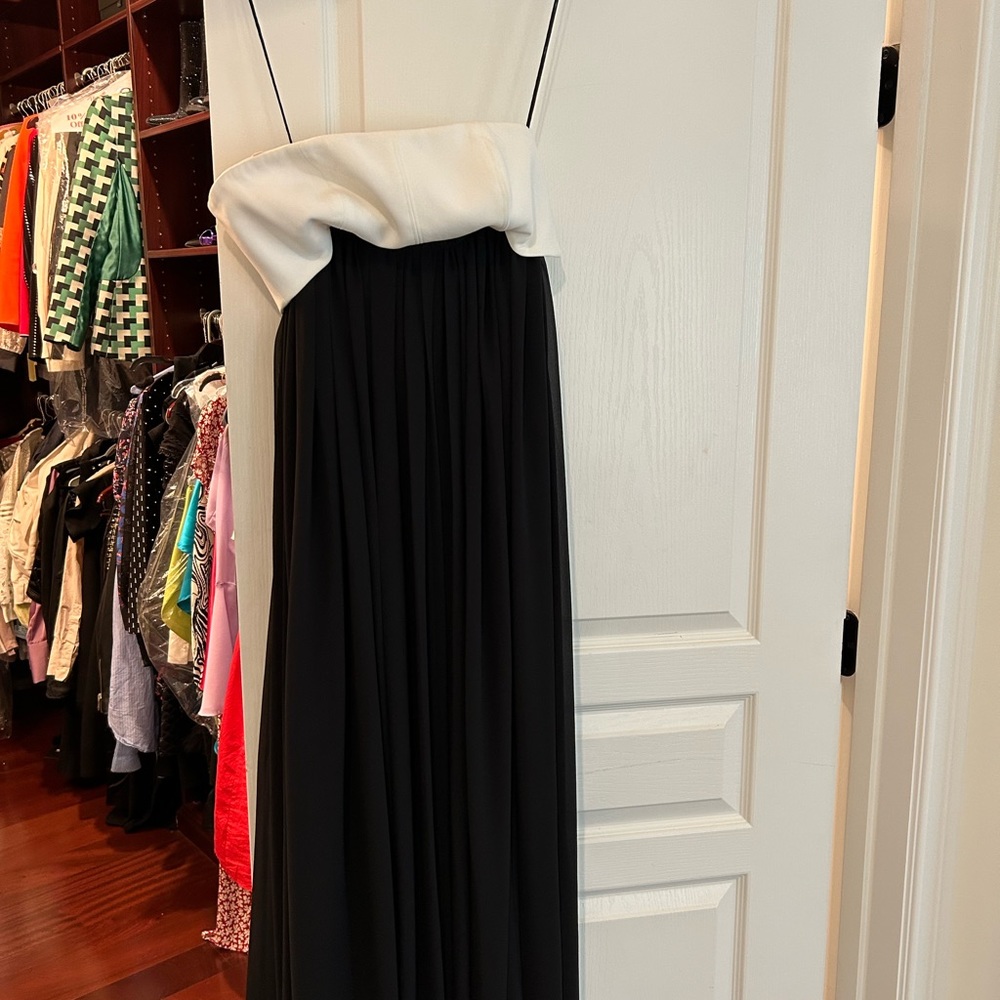 Cinq A Sept Black And White Gown